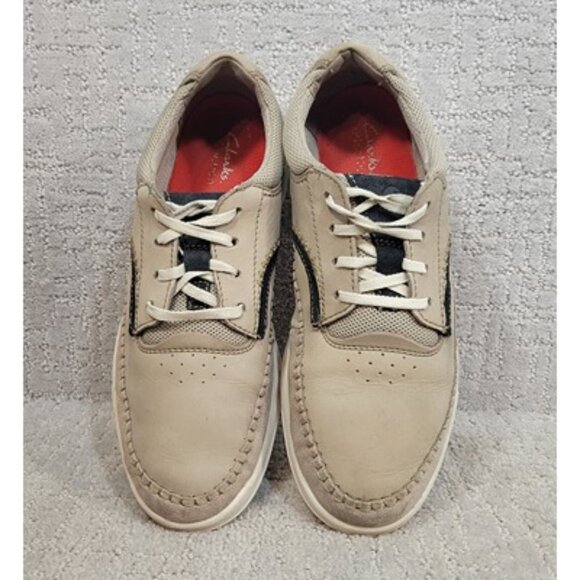 Clarks Gaskill Men's Size US 10M Nubuck Leather Gray Lace Up Sneakers 61423797 - Picture 2 of 10